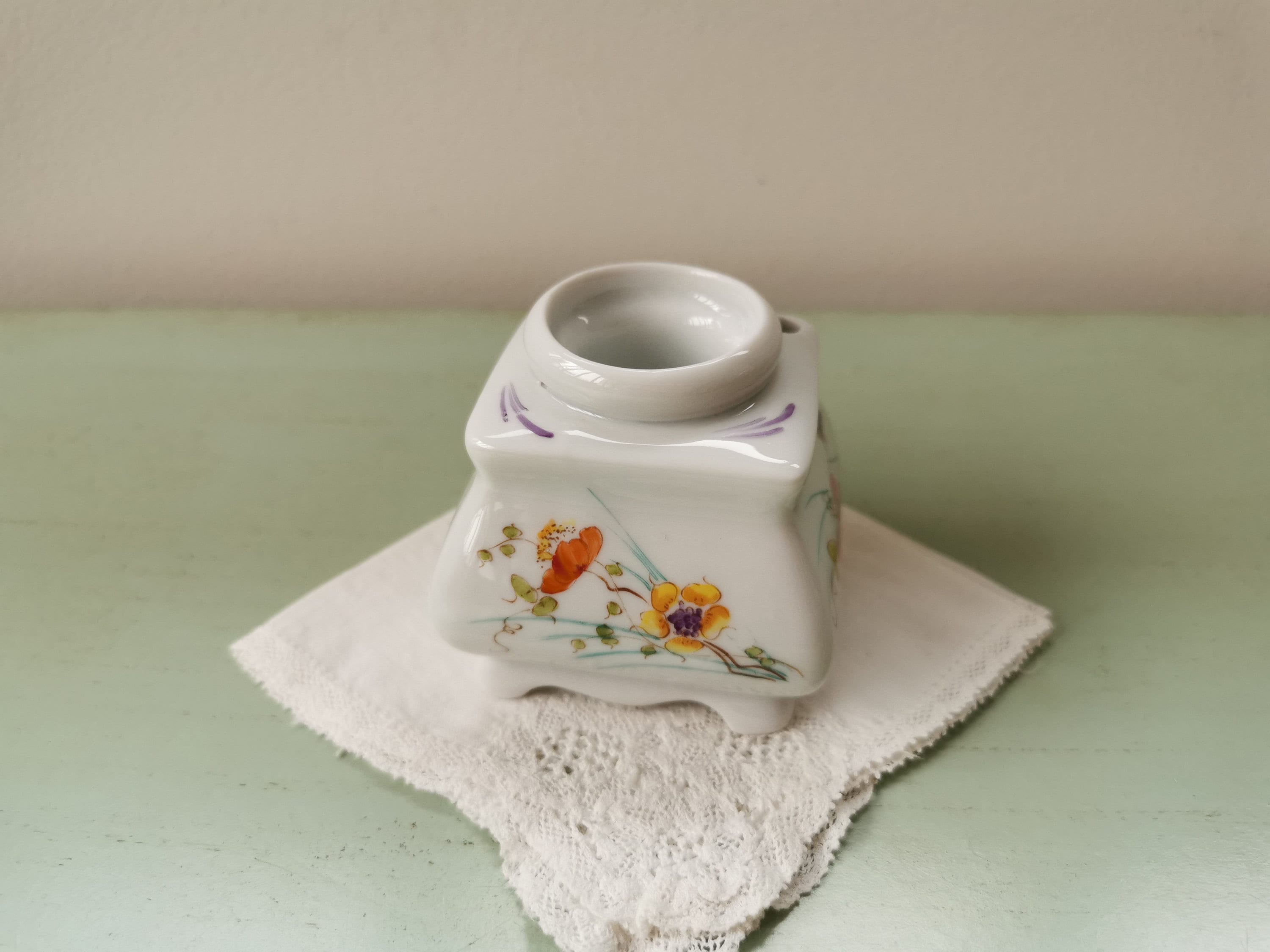 ANCIEN ENCRIER PORCELAINE de Limoges peint main EUR 22,00 - PicClick FR