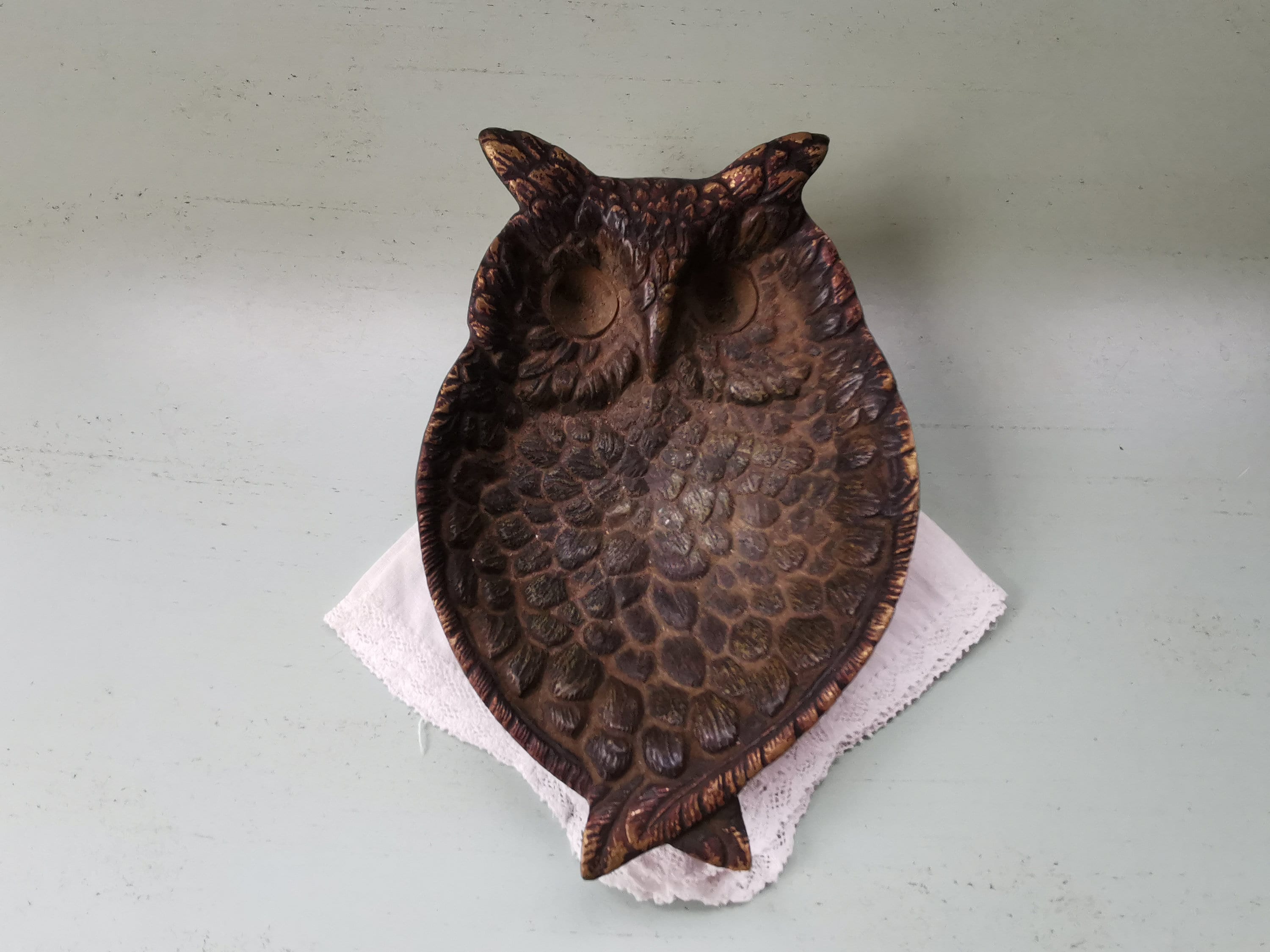 Vide-Poche Hibou en Laiton Vintage