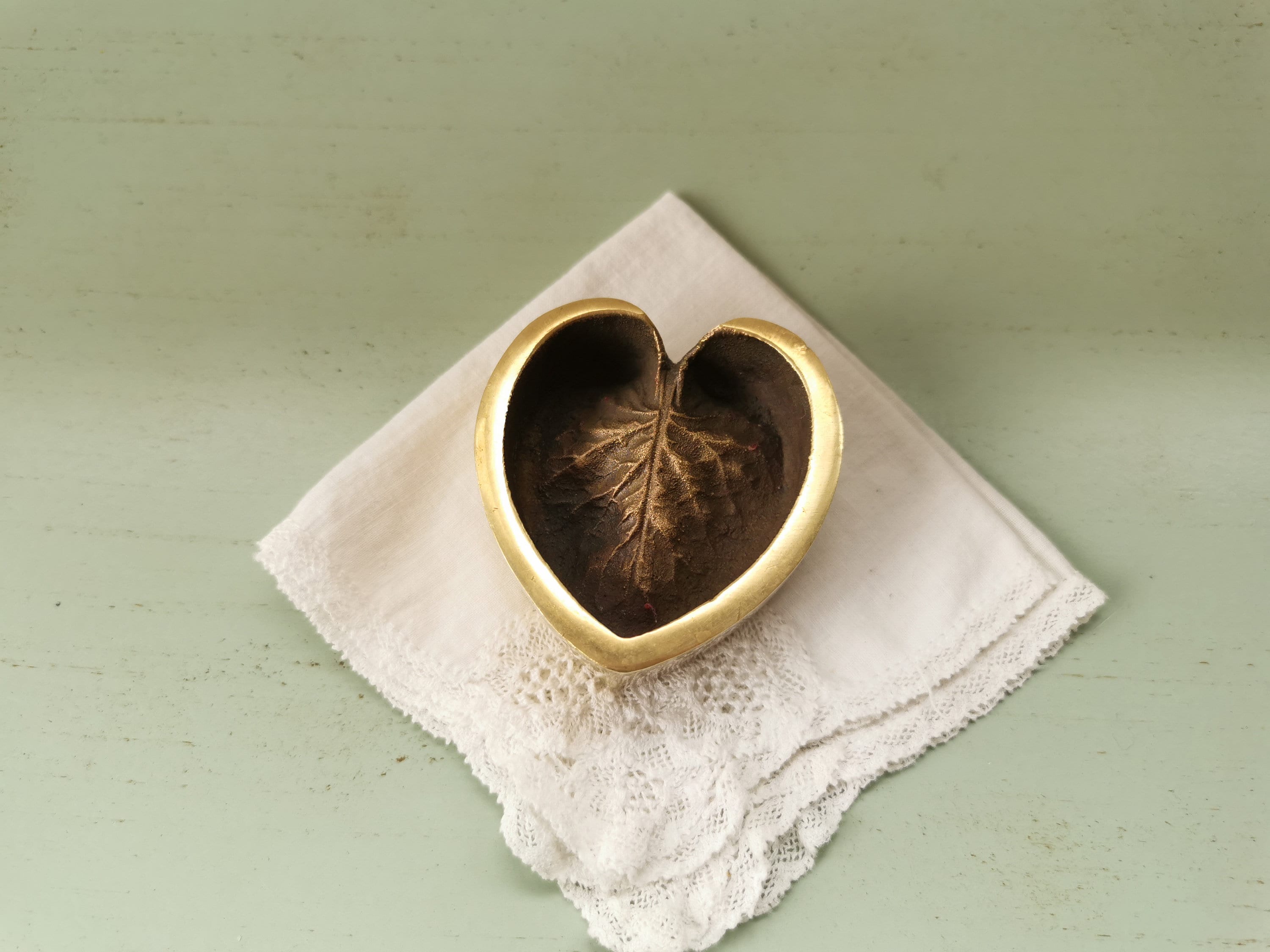 Petit Presse-Papier Moule/Matrice Feuille en Laiton