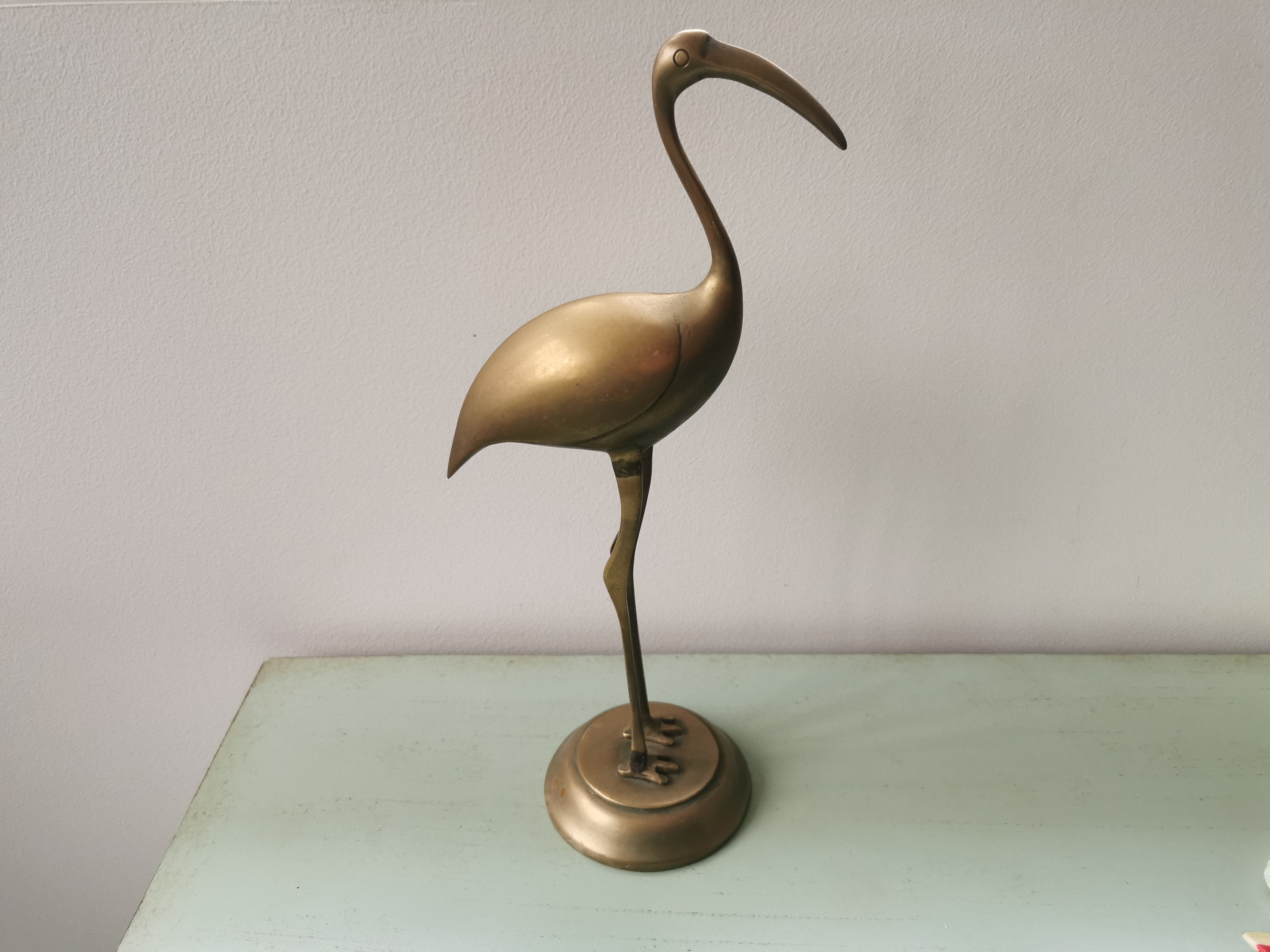 Héron en Laiton Vintage