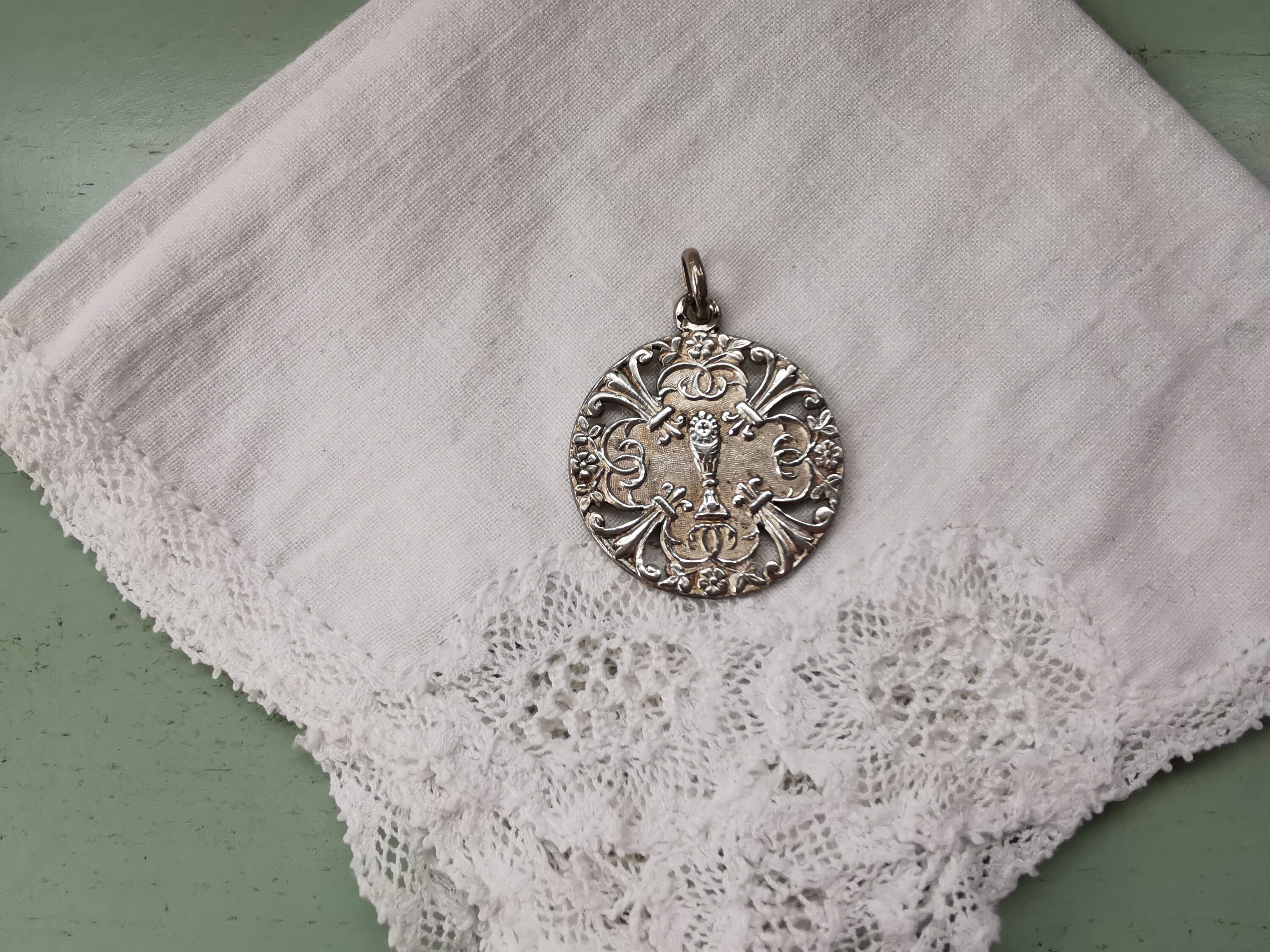 Médaille Calice Argent Française Art Nouveau 1900