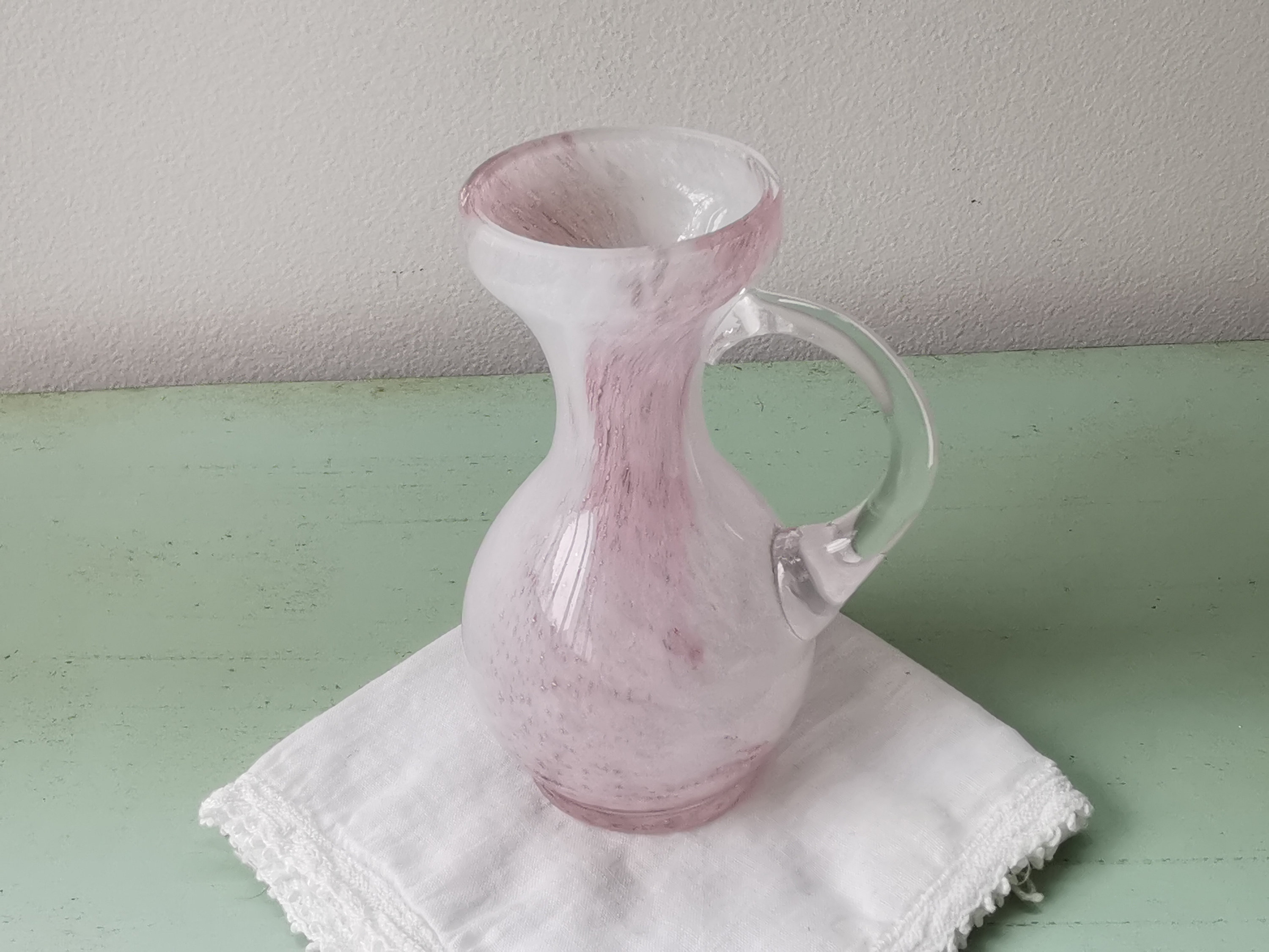 Pichet ou Vase Miniature Bulles Rose Vintage