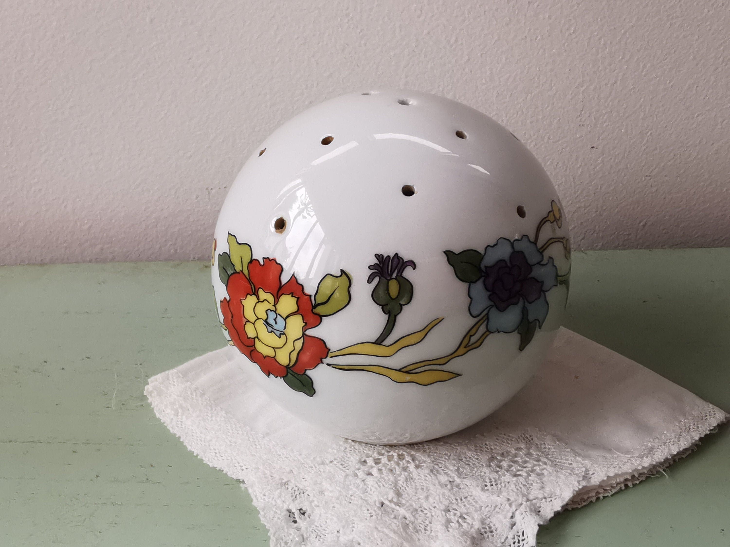Boule Diffuseur de Parfum Porcelaine Paris Vintage