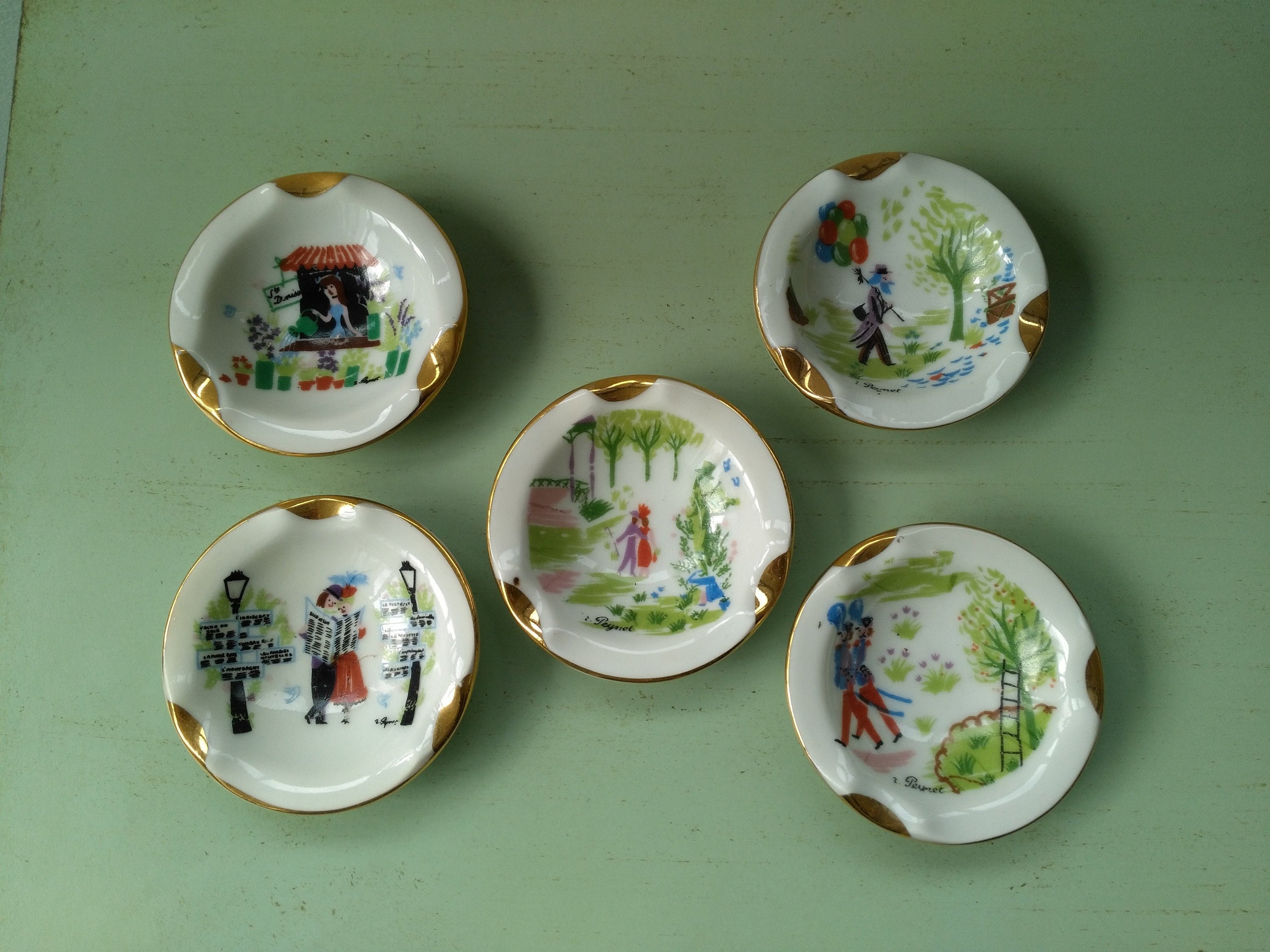Coupelles Peynet Porcelaine Vintage