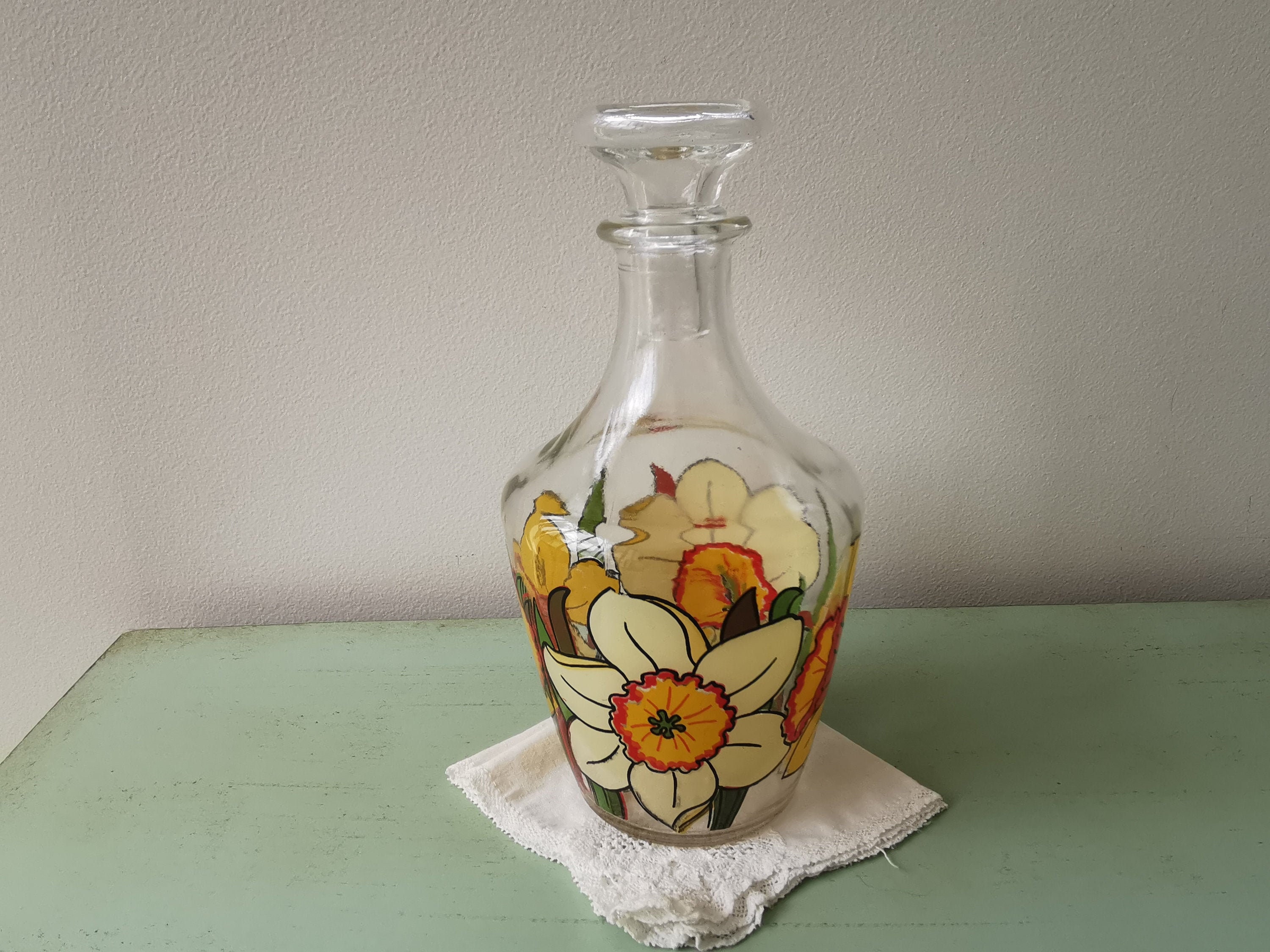 Carafe à Liqueur Fleurs 1960