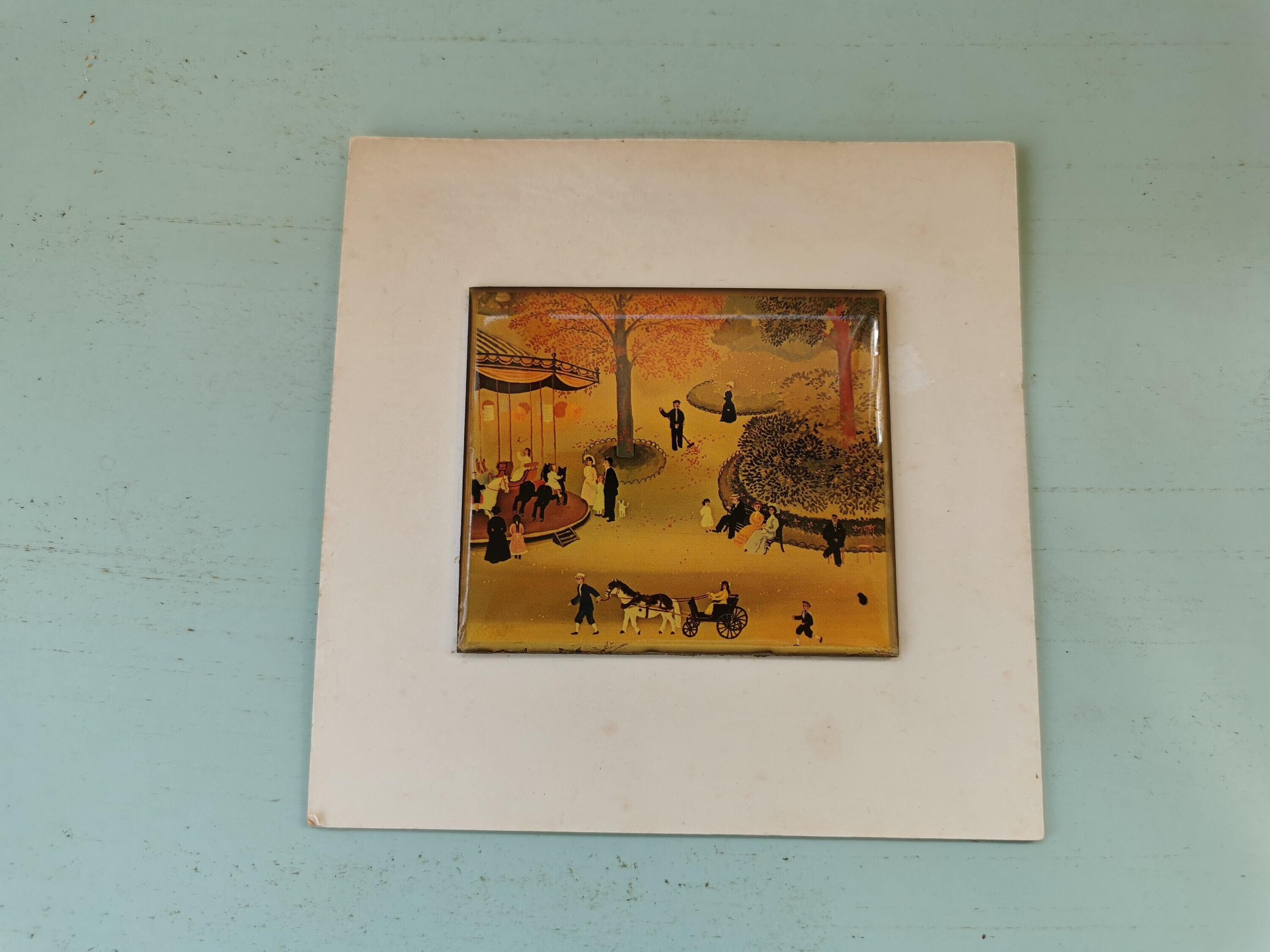 Cadre Miniature Carrousel Parc Parisien Michel Delacroix