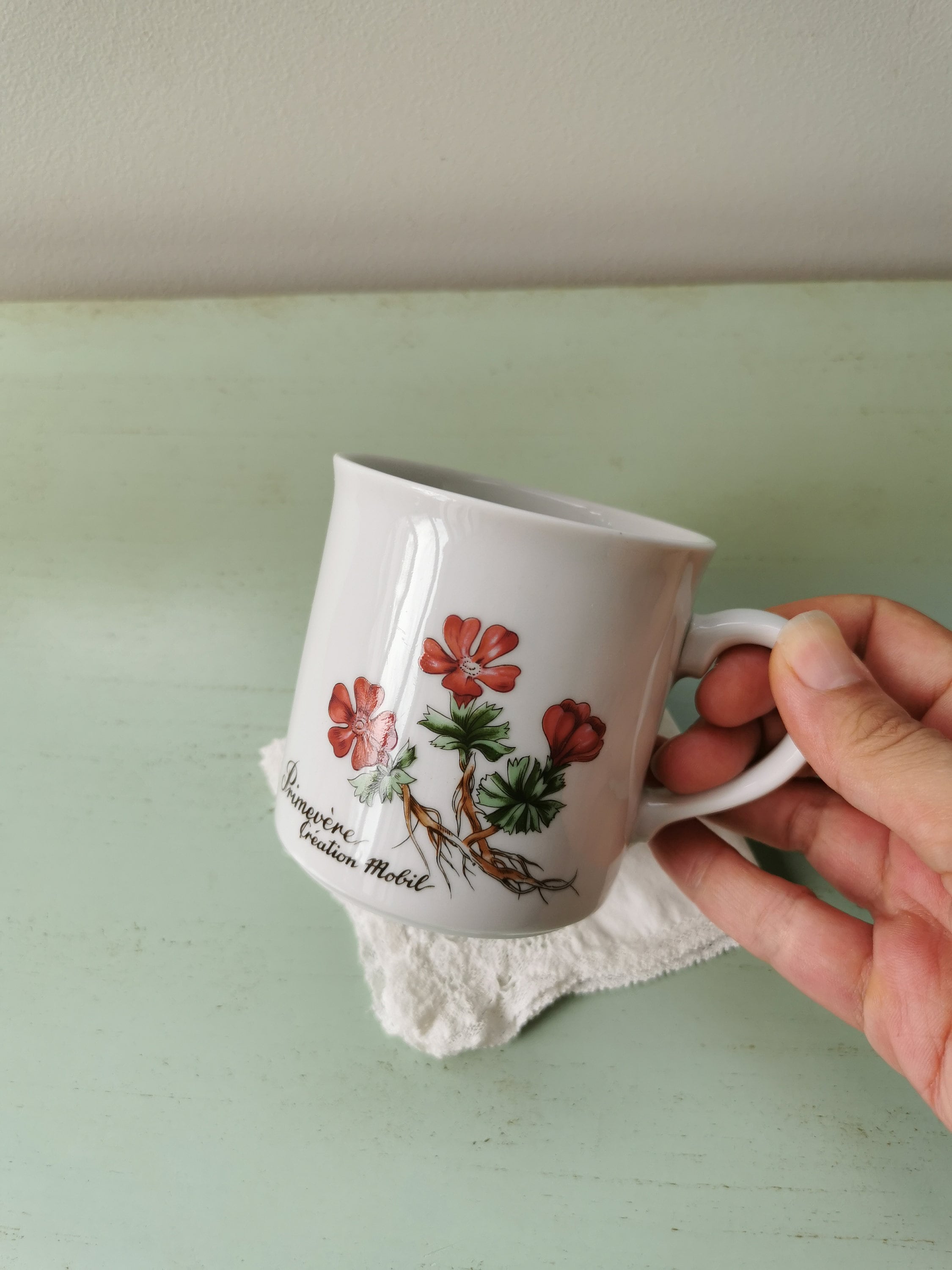 Vintage mug en porcelaine Winterling Mobil primevère