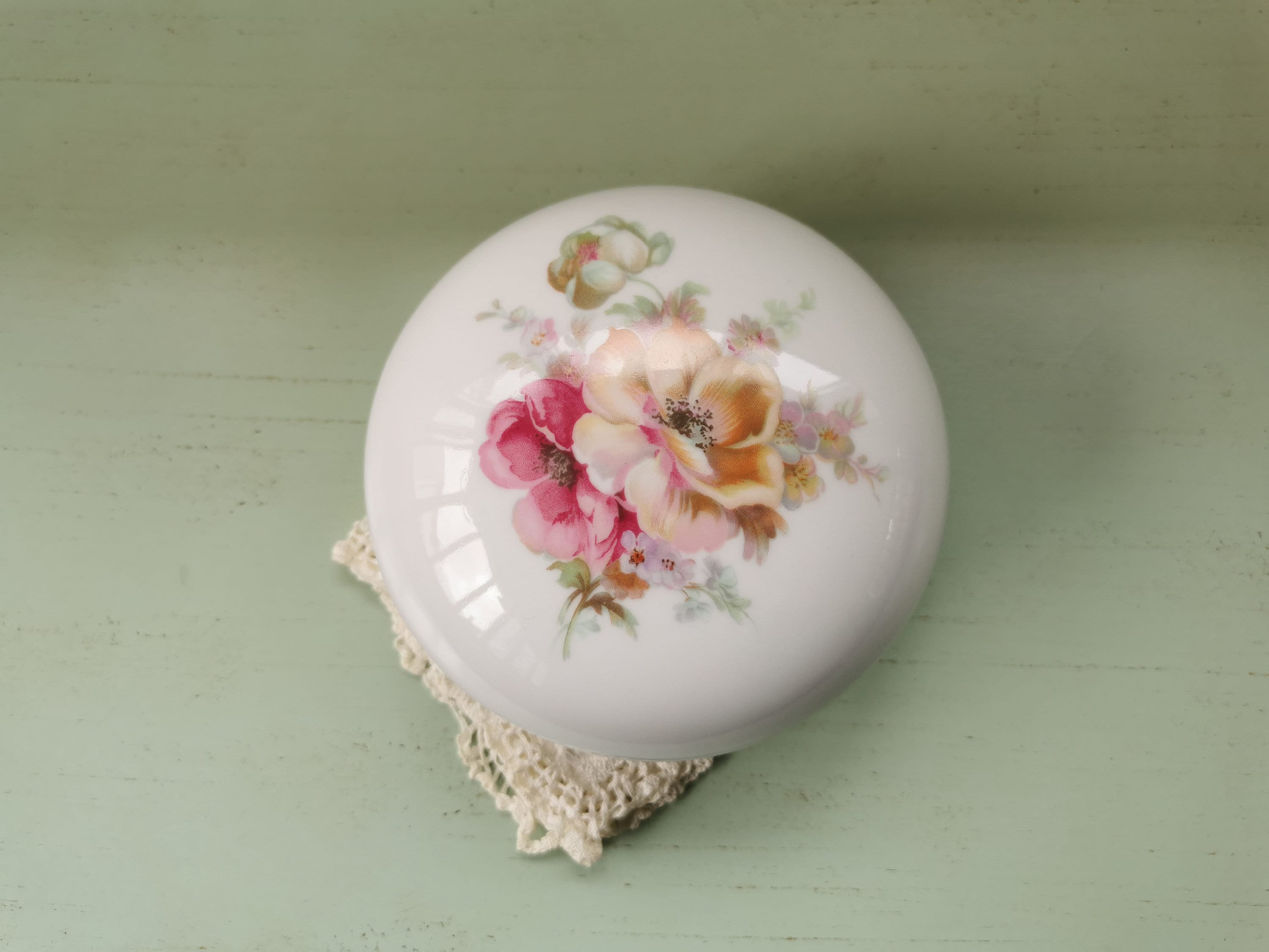 Service à Sucre Et Crémier En Porcelaine Bavaria Allemagne - Décor Fleurs Argenté