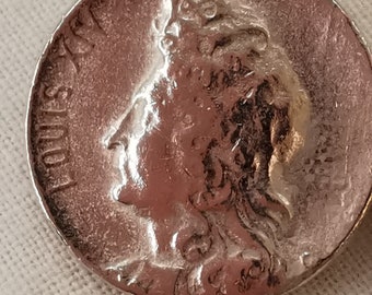 Paire De Boutons De Manchette Anciens En Argent - Pièces De Monnaie France Henri IV - Occasion Bon état - Vintage