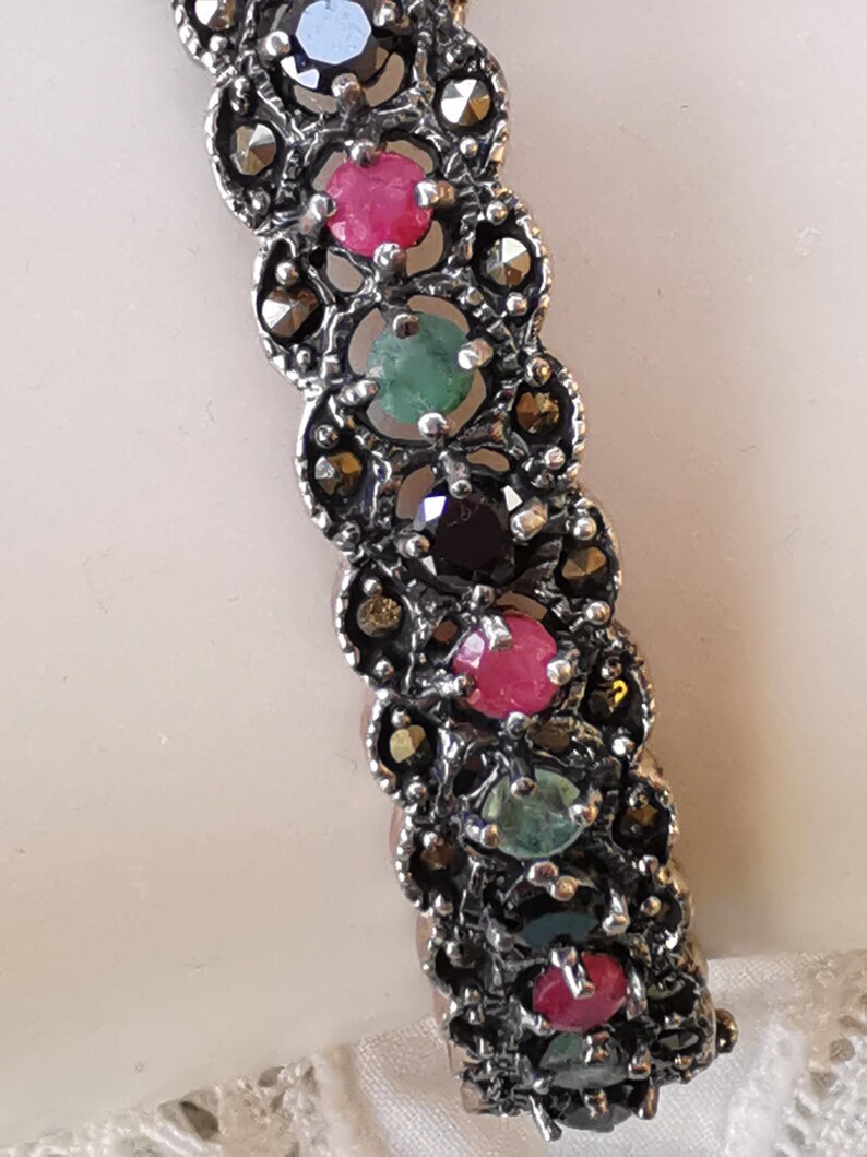 Reserved With Pleasure for T // Do Not Buy // Vintage Ruby Emerald Onyx