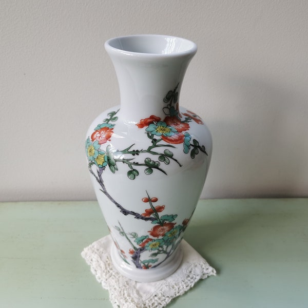 Vase porcelaine de Paris décor japonisant vintage