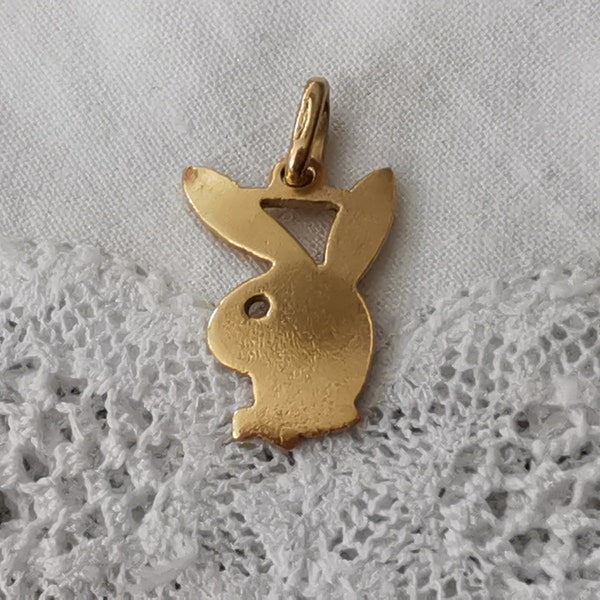 Vintage 18k Gold Playboy Rabbit Pendant