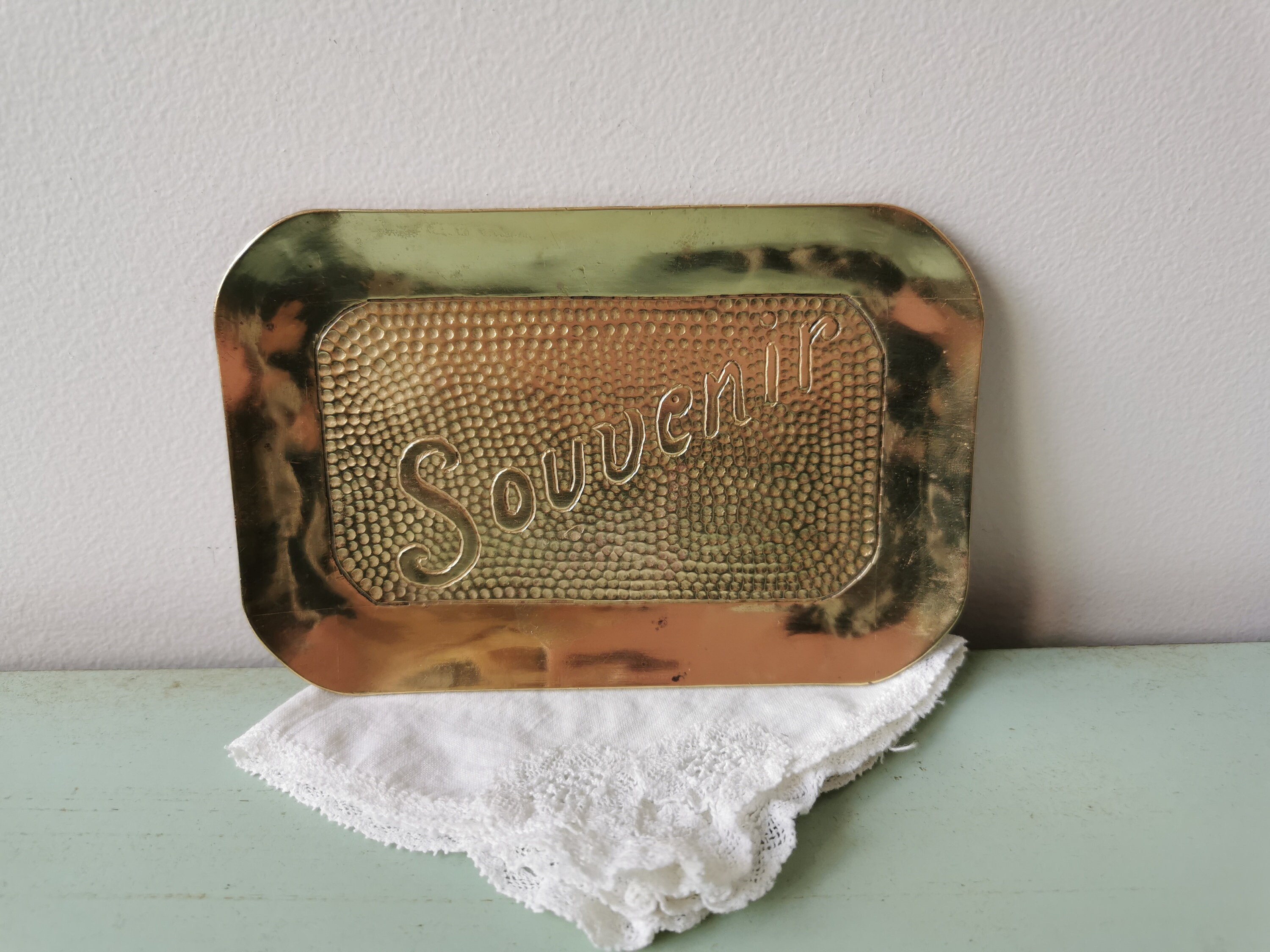 Vide-Poche en Laiton Souvenir Ancien