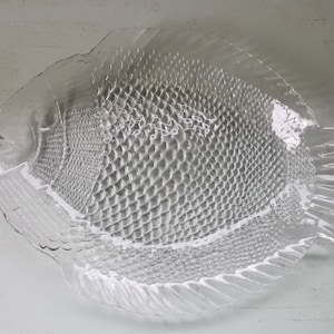 Vintage Pasabahce Molded Glass Fish Plate