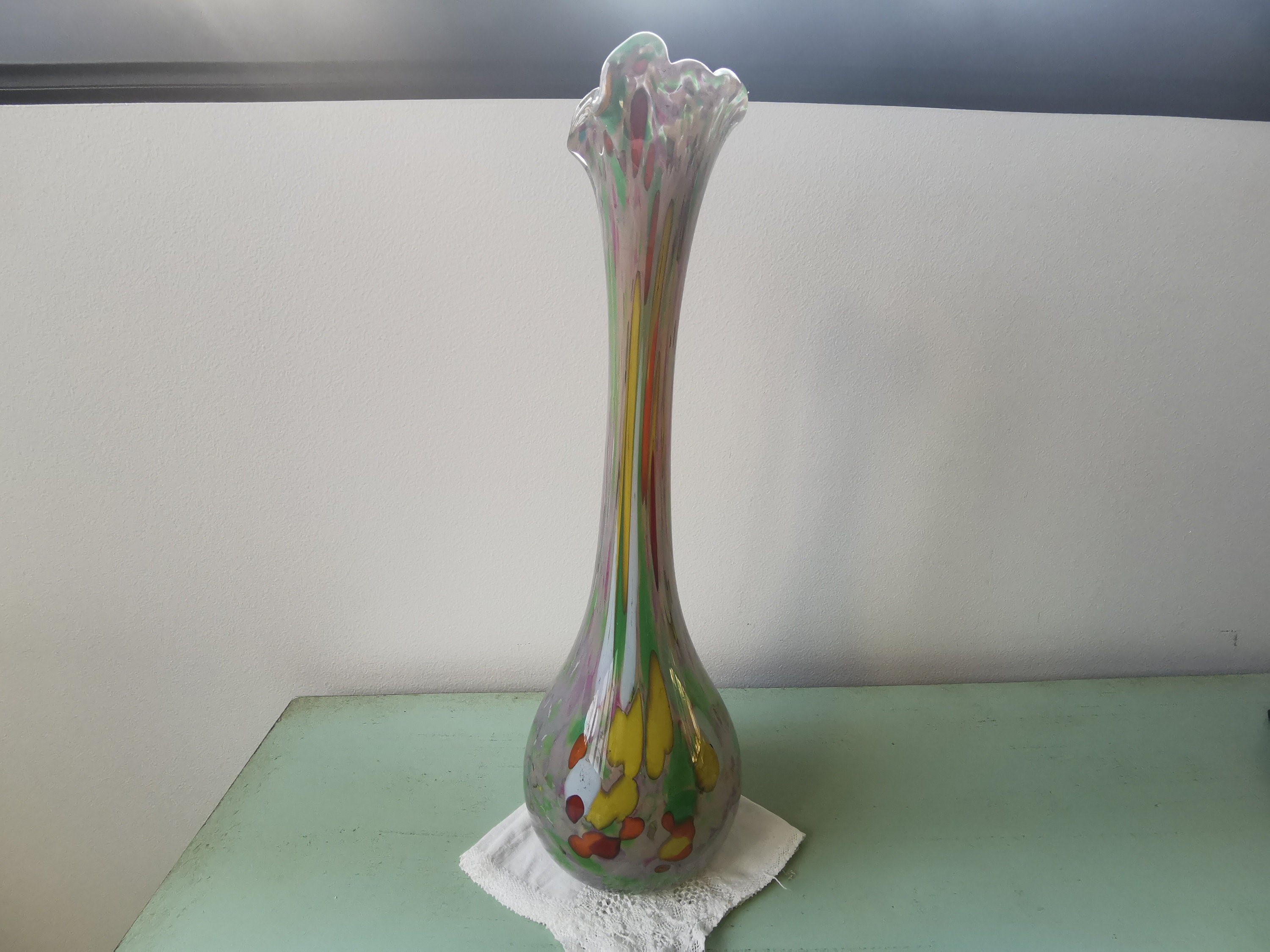 Vase Soliflore Pâte de Verre Vintage