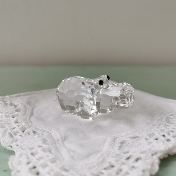 Hippopotame miniature Swarovski vintage