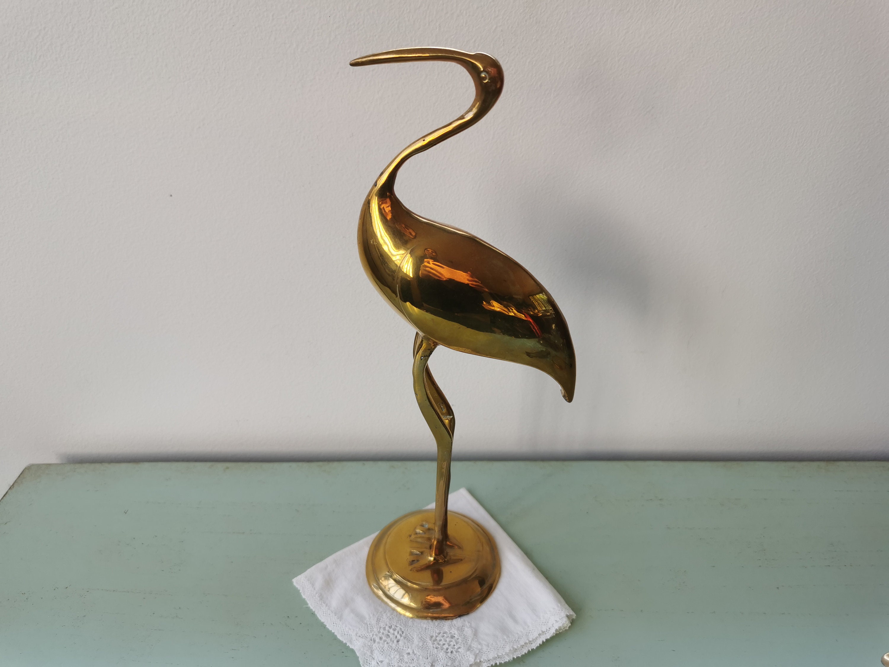 Héron en Laiton Vintage