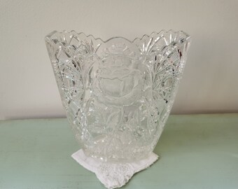 Vintage Bohemian crystal vase