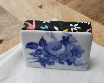 Vintage porcelain matchbox case