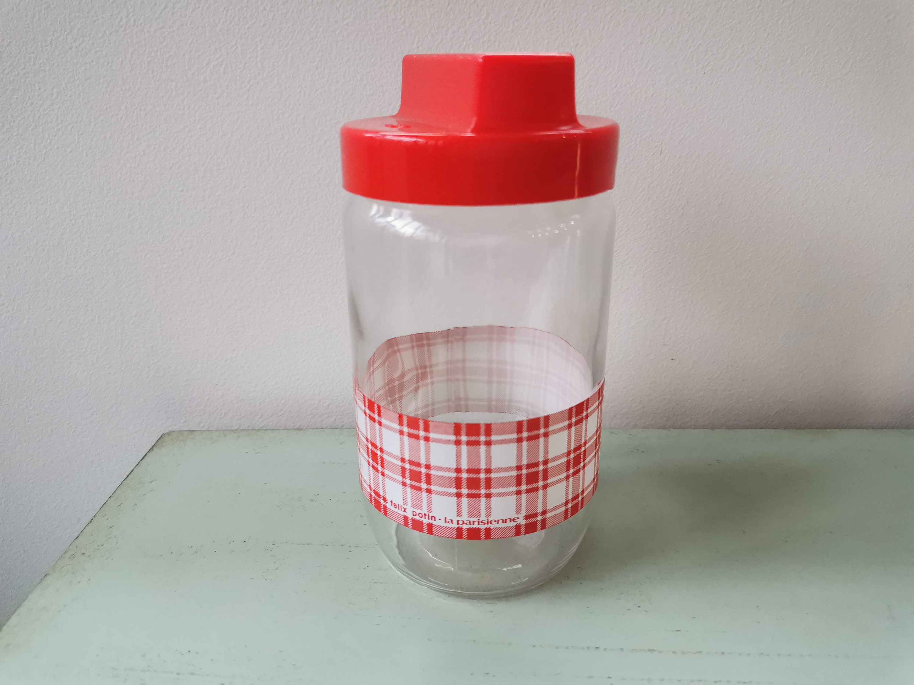 Pot Torchon Rouge La Parisienne Félix Potin Vintage