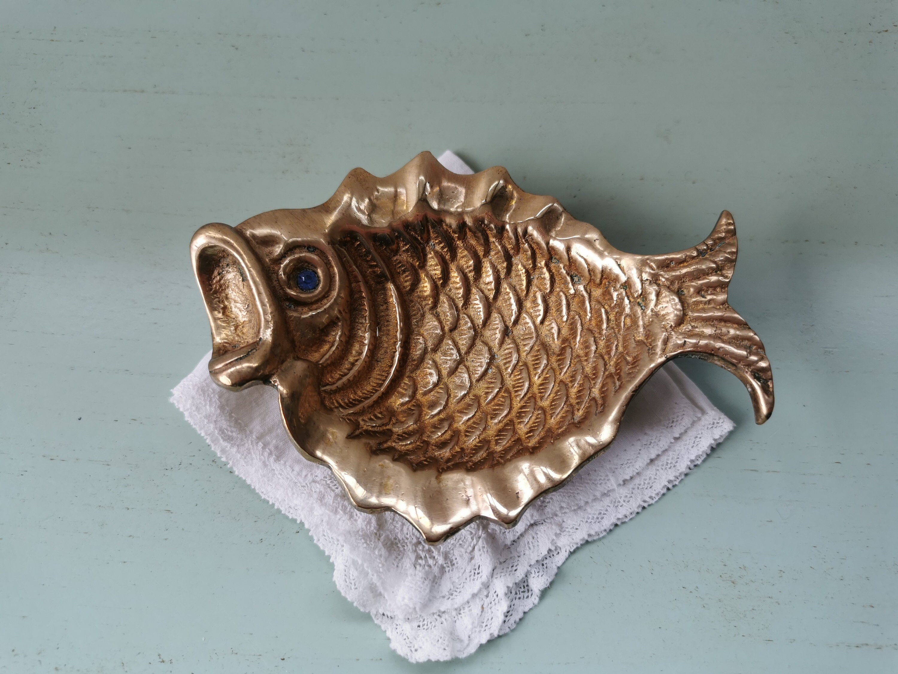 Vide-Poche Poisson Laiton Vintage