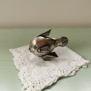 Small vintage metal fish box