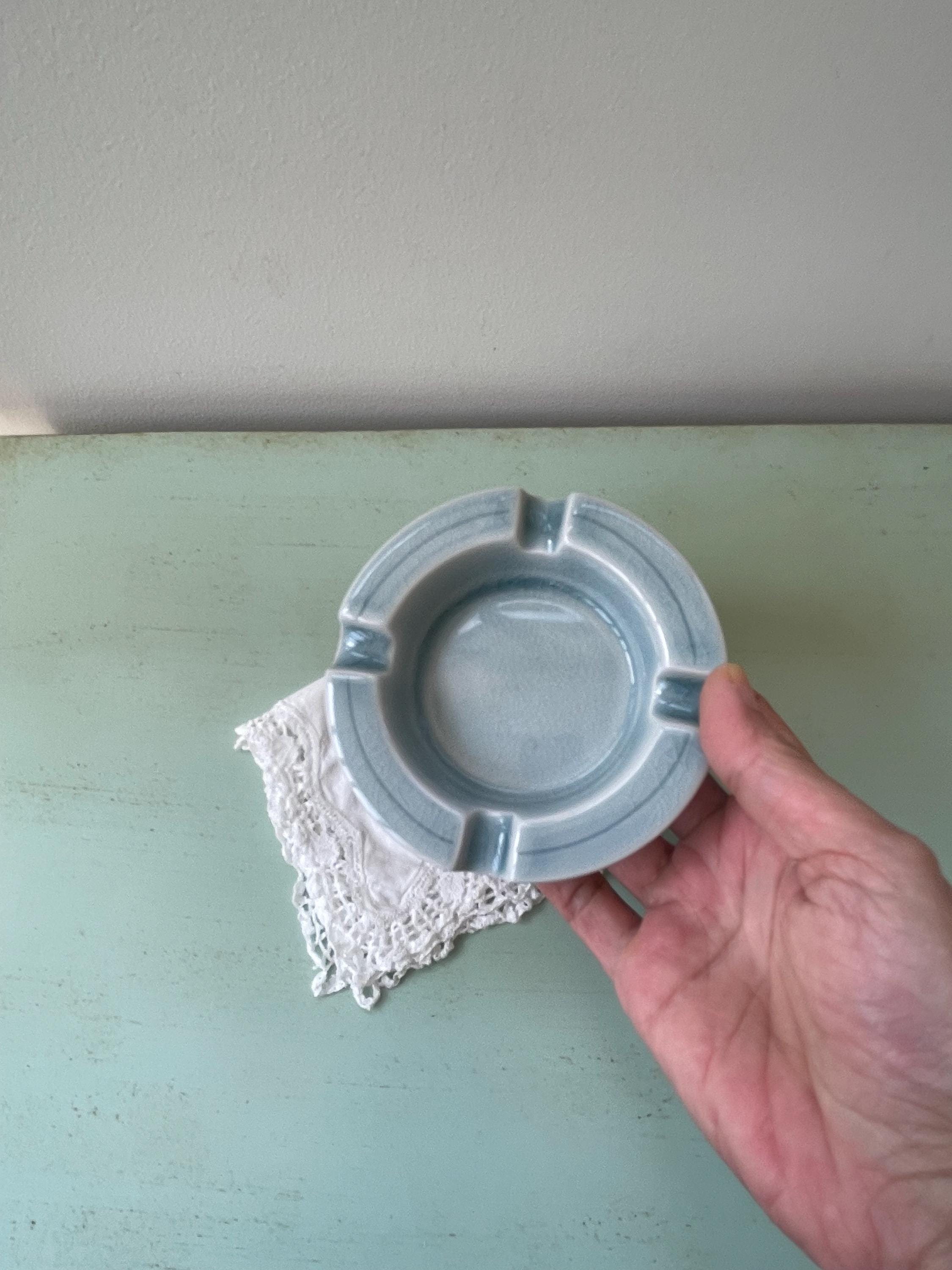 ヴィンテージの青灰色陶器製灰皿 - Etsy 日本