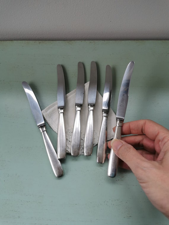 J.A. HENCKELS VTG Mirror Finish Kitchen Knife Set Made In Germany UNUSED  COND.