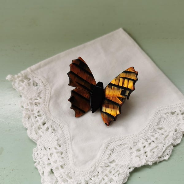 Broche Vintage Léa Stein Pour Agatha Paris - Le Renard, 9,2 Cm, Beige Et Marron