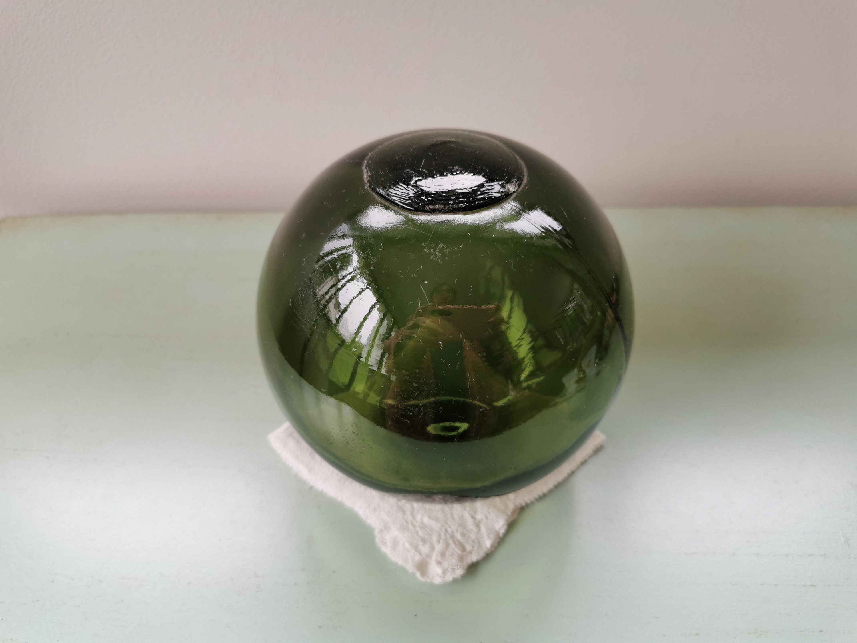 Green Glass Ball Vintage Fishing Float -  Canada
