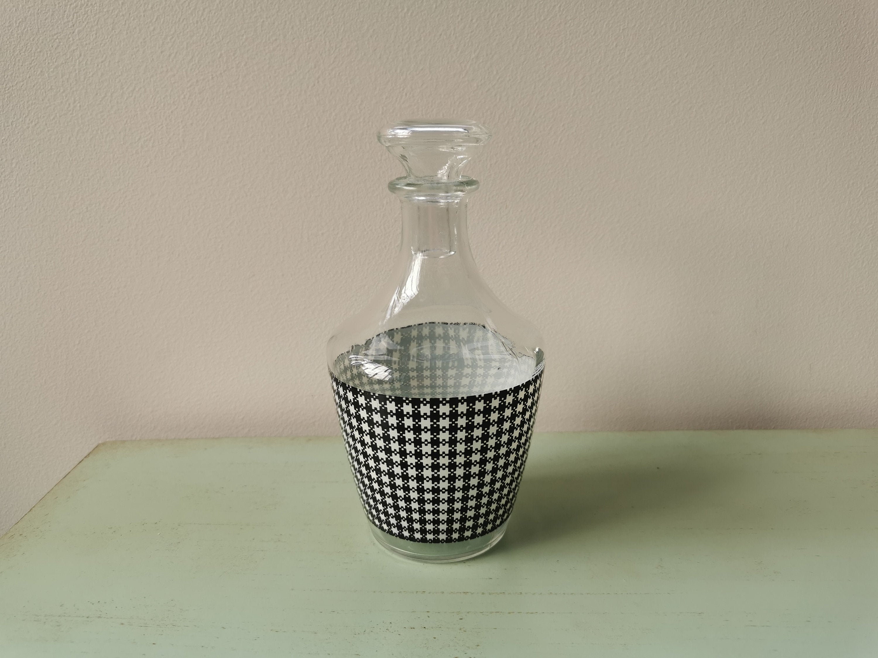 Carafe à Liqueur Pied-De-Poule Vintage