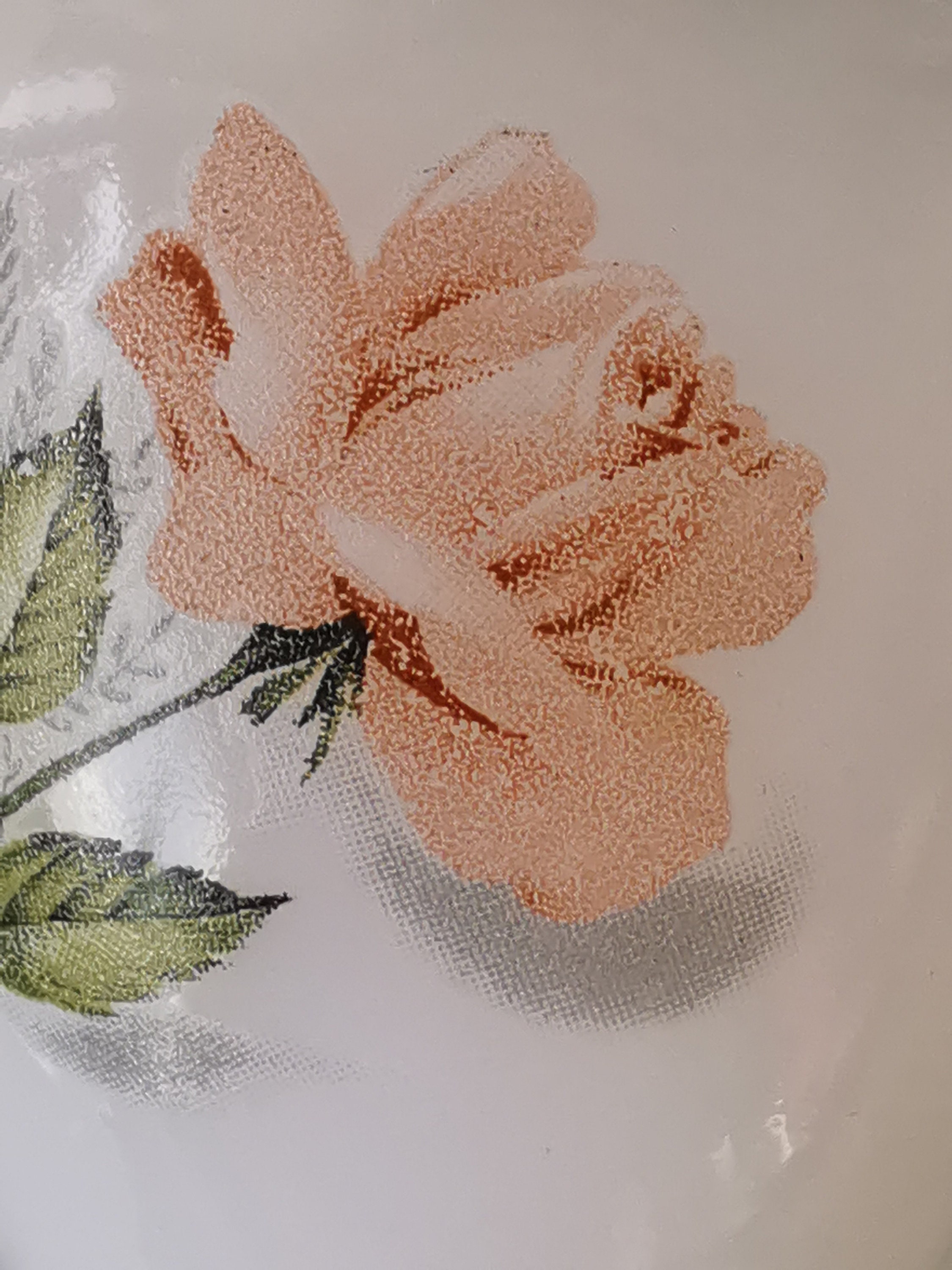 Ensemble de 6 Coquetiers Arcopal des années 70 , Motif Floral Rose, Style Vintage Français - Décoration de Table Ancienne - France
