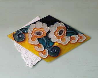 Plaque Métal Décorative Ange Vitrail église 30x20 Cm - Décoration Murale, Neuf