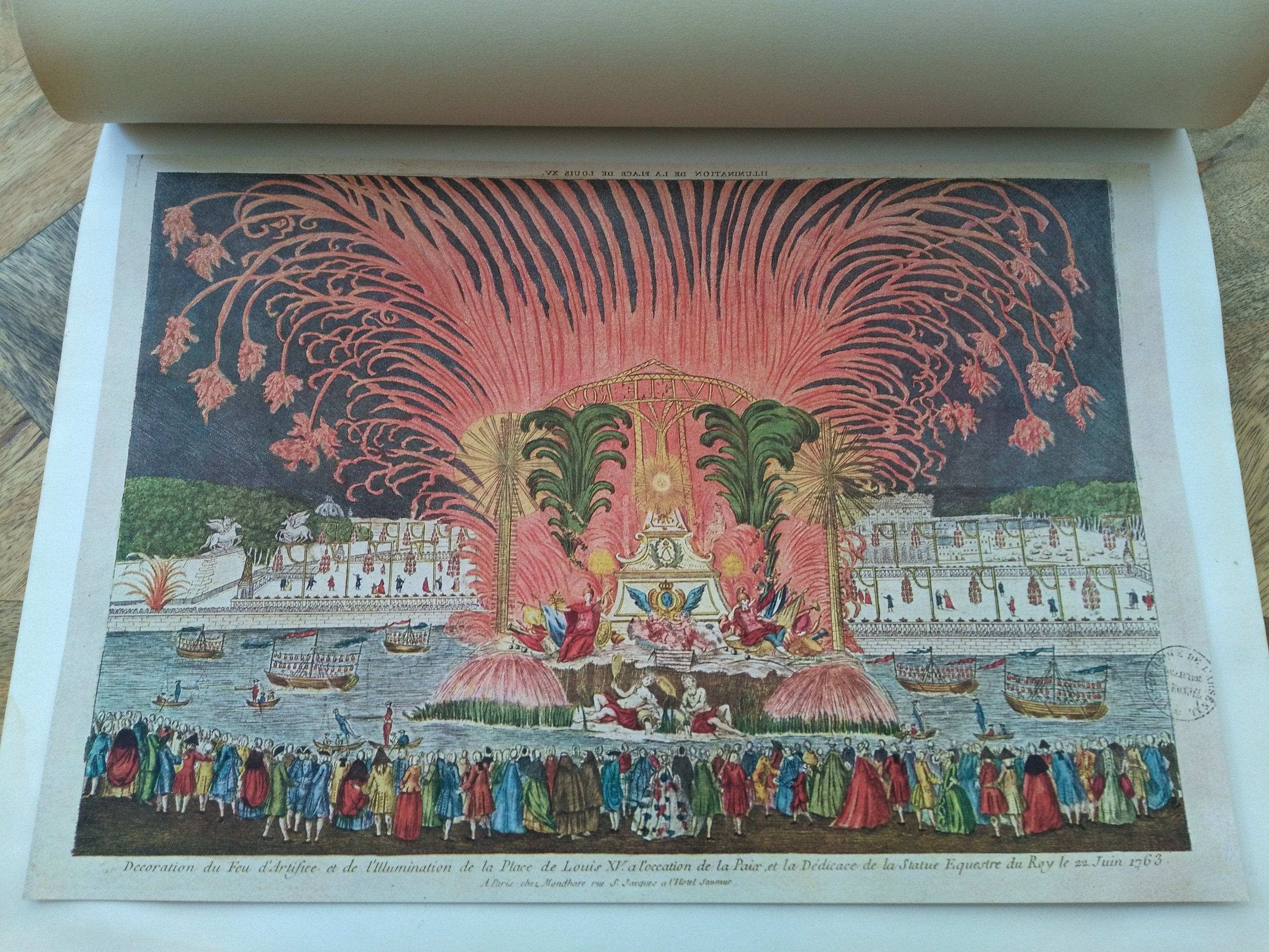 Illustration Reproduction Feu d'artifice Xviiie Siècle