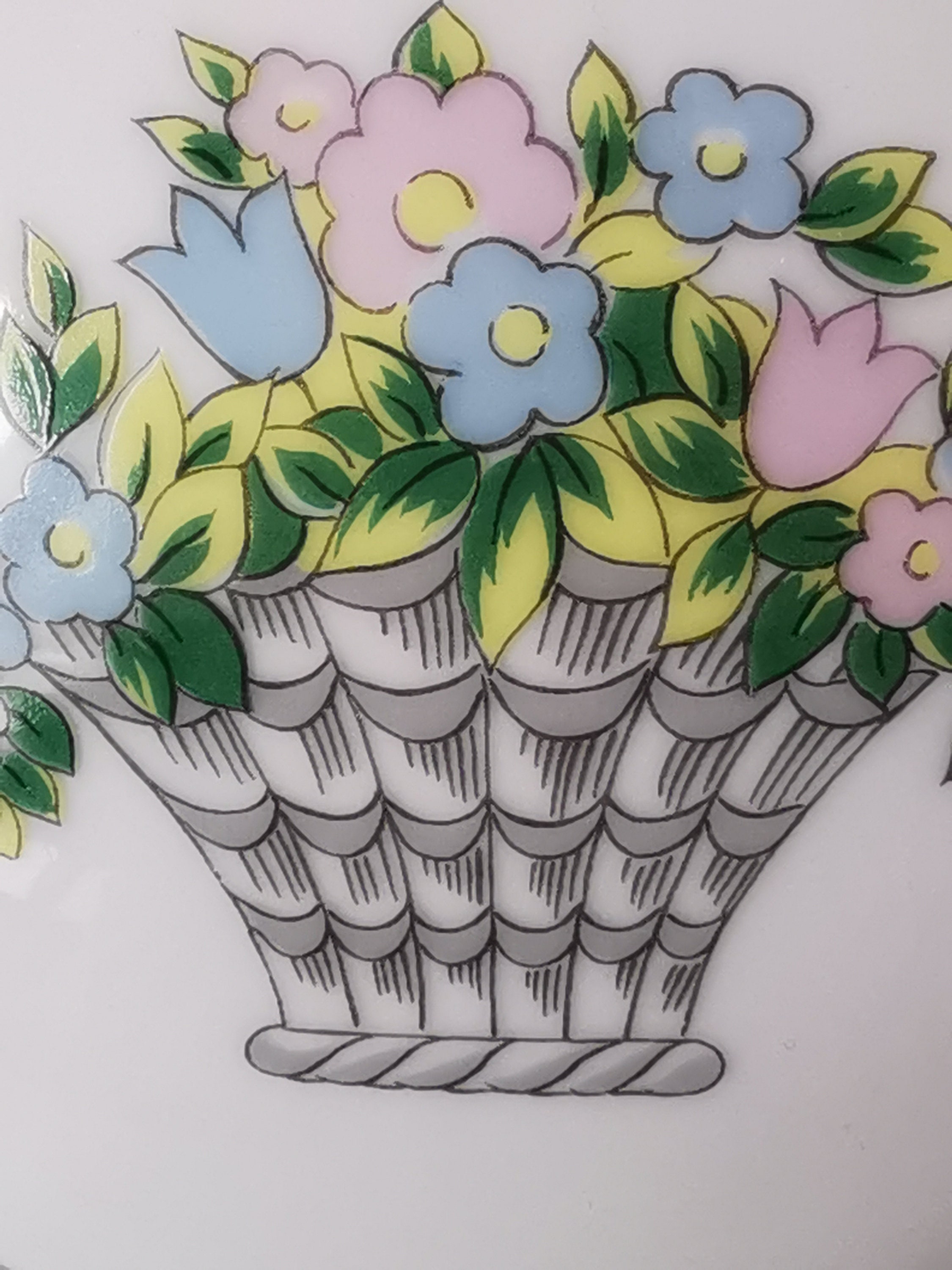 Vintage Limoges Porcelain Flower Basket Box Corot Site - Etsy