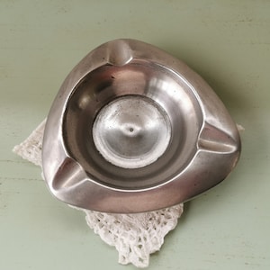 Vintage aluminum ashtray