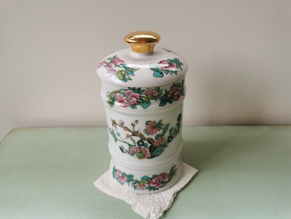 Vase en porcelaine motif fleurs roses fabriqué au portugal