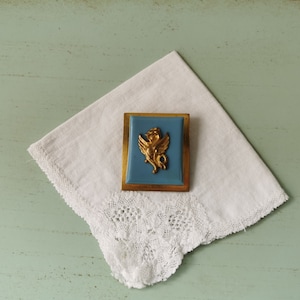 Broche Vintage En Galalithe - Forme Losange - Années 70/80 - Bon État