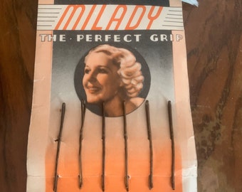 Original Vintage Bobby Pins  DEADSTOCK (never worn) in its original packaging from the 1940's - MILADY