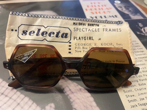 Stylish Hexagonal tortoise style Original Vintage… - image 10