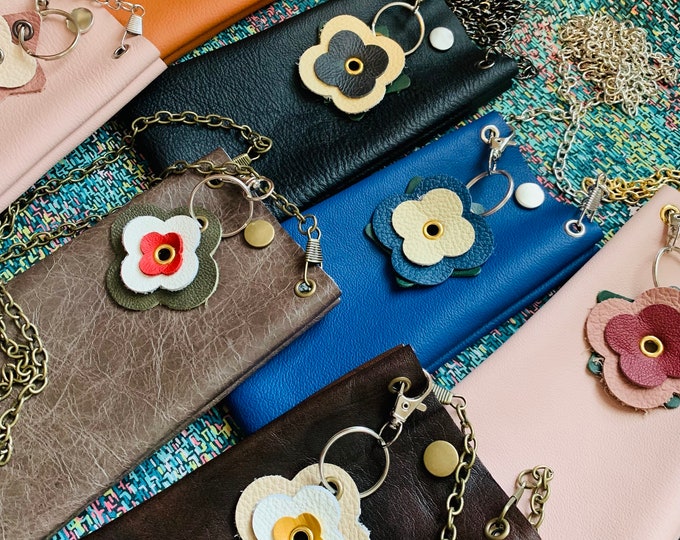 Phone Bag, Crossbody Bag, Crossbody Pouch, Phone Pouch, Chain Strap Bag,  Leather Phone Pouch