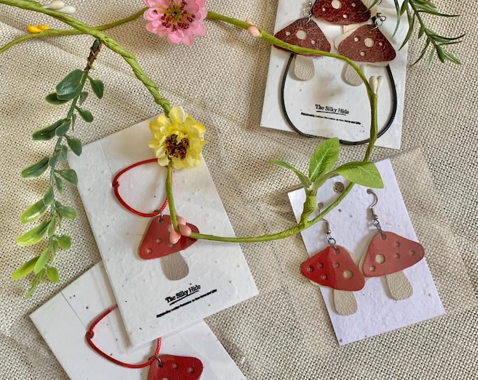 Toadstool / Mushroom Earrings & Necklaces