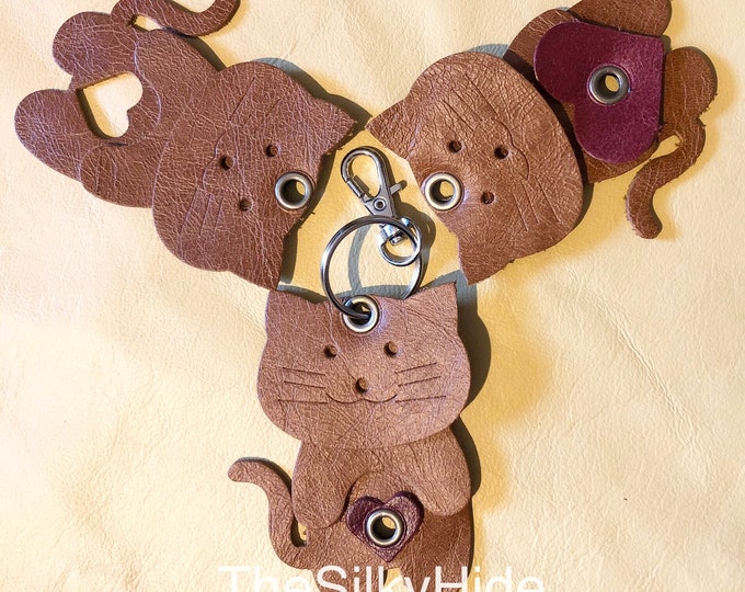 Cat Keyrings / Bag Charm, Personalisation Feature