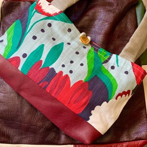 Ledertasche, gelegentliche Tasche, Handtasche, Blumenhandtasche, Stofftasche, Statement-Tasche, lebendige Tasche