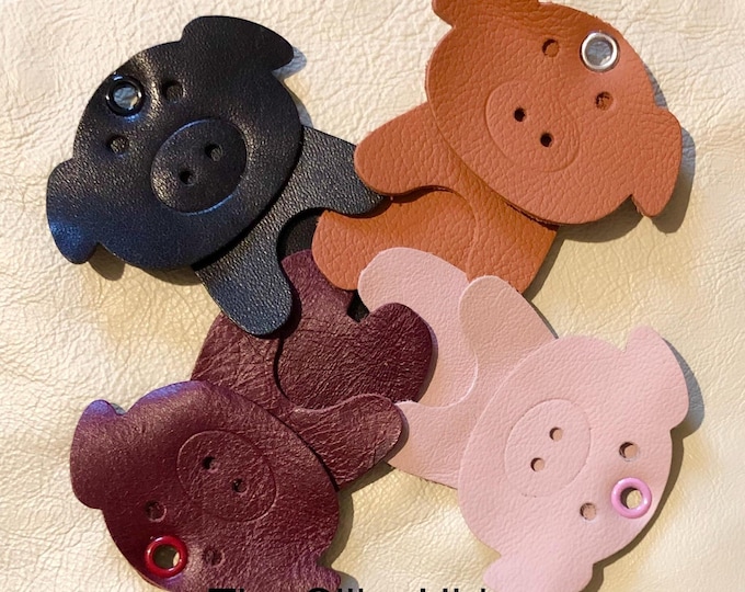 Pig Keyring, Bag Charm, Personalisation Feature