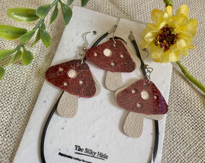 Toadstool / Mushroom Earrings & Necklaces