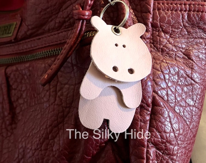 Hippo Keyring / Bag Charm, Personalisation Feature