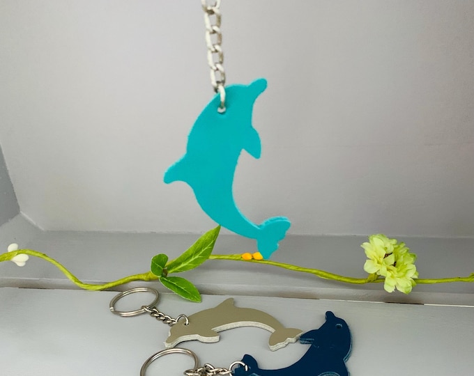 Dolphin Keyring / Bag Charm, Personalisation Feature