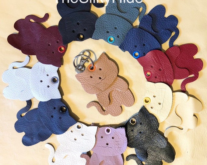 Cat Keyring / Bag Charm, Personalisation Feature