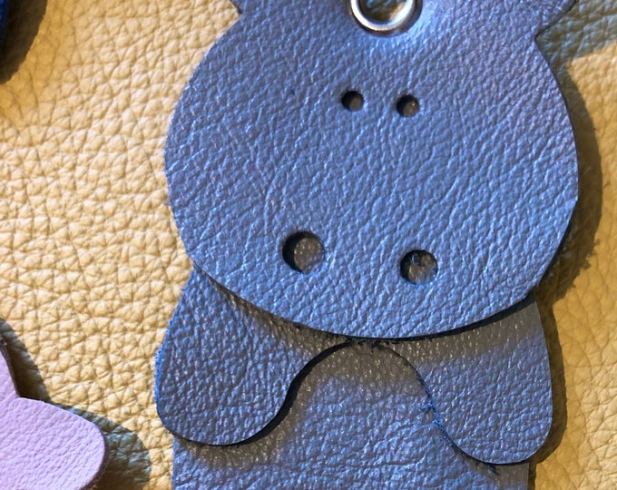 Hippo Keyring / Bag Charm, Personalisation Feature